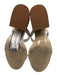 Steve Madden Shoe Size 5.5 White Leather Upper Espadrille Block Heel Sandals White / 5.5