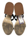 Steve Madden Shoe Size 5.5 Black Suede Espadrille Block Heel 2 Strap Sandals Black / 5.5