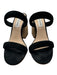 Steve Madden Shoe Size 5.5 Black Suede Espadrille Block Heel 2 Strap Sandals Black / 5.5