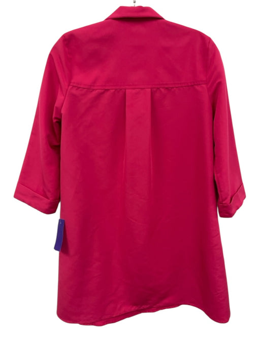 Tuckernuck Size XS Hot pink Polyester 3/4 Sleeve 1/4 Button Collar Mini Dress Hot pink / XS