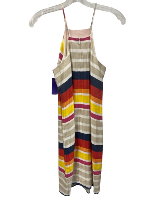 Trina Turk Size 2 Red, Blue, Multi Acetate & Viscose Sleeveless Stripe Dress Red, Blue, Multi / 2