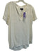 J Crew Size XS Cream White Viscose Short Sleeve Textured Split Neck Top Cream White / XS