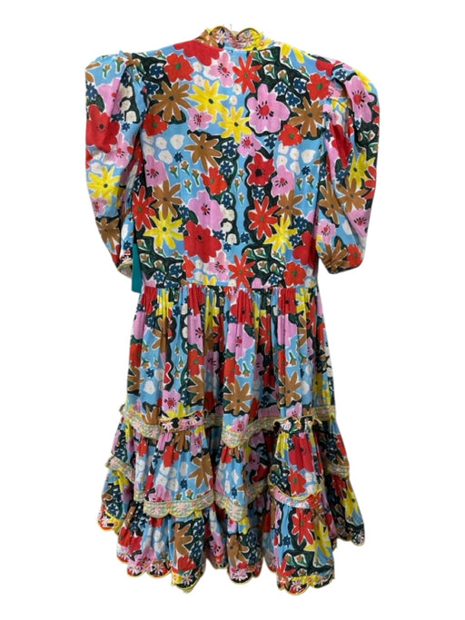 Celia B Size Small Baby Blue, Red & Multi No Fabric Tag Floral Above Knee Dress Baby Blue, Red & Multi / Small