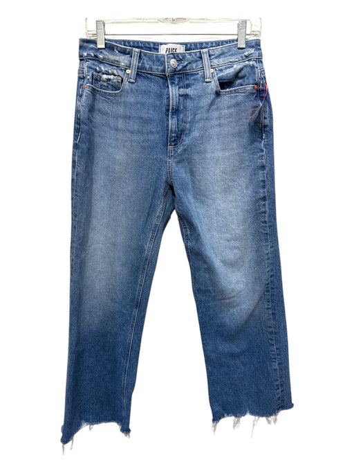 Paige Size 28 Light Wash Cotton Denim High Rise Whiskering Zip & Button Jeans Light Wash / 28