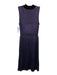 Kate Spade Size S Purple & Black Wool Blend Glitter High Neck Pleats Dress Purple & Black / S