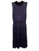 Kate Spade Size S Purple & Black Wool Blend Glitter High Neck Pleats Dress Purple & Black / S