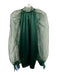 Kimberly Goldson Size XS Green Polyester Long Sleeve Sheer Sleeve Tie Neck Top Green / XS