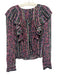 Marie Oliver Size XS Green, Pink & Multi Silk Abstract Geometric Long Sleeve Top Green, Pink & Multi / XS