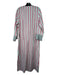 Maria de la Orden Size Medium Pink, Blue & White Linen Maxi Striped Dress Pink, Blue & White / Medium