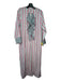 Maria de la Orden Size Medium Pink, Blue & White Linen Maxi Striped Dress Pink, Blue & White / Medium