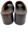 Ganni Shoe Size 39 Black & Dark Brown Leather Upper Criss Cross Peep Toe Clogs Black & Dark Brown / 39