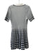 Simkhai Size M White & Black Rayon Blend Short Sleeve Textured pleats Dress White & Black / M