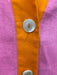 Tuckernuck Size M Pink, Orange & blue Linen Long Sleeve Color Block Collar Dress Pink, Orange & blue / M