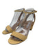Aquazzura Shoe Size 36.5 Sand Beige Woven Raffia Block Heel Ankle Buckle Sandals Sand Beige / 36.5