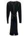 ME+EM Size 8 Black Polyester Long Sleeve Maxi Fabric Block Dress Black / 8