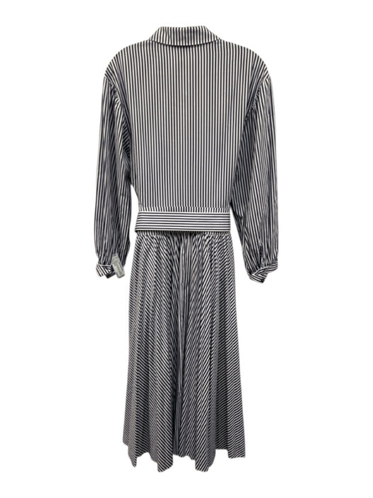 Hunter Bell Size 8 Navy & white Cotton Long Sleeve Stripes Maxi Dress Navy & white / 8