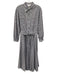 Hunter Bell Size 8 Navy & white Cotton Long Sleeve Stripes Maxi Dress Navy & white / 8
