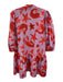 Farm Rio Size M Purple & Red Cotton Long Sleeve Nautical Long Sleeve Dress Purple & Red / M