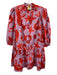 Farm Rio Size M Purple & Red Cotton Long Sleeve Nautical Long Sleeve Dress Purple & Red / M