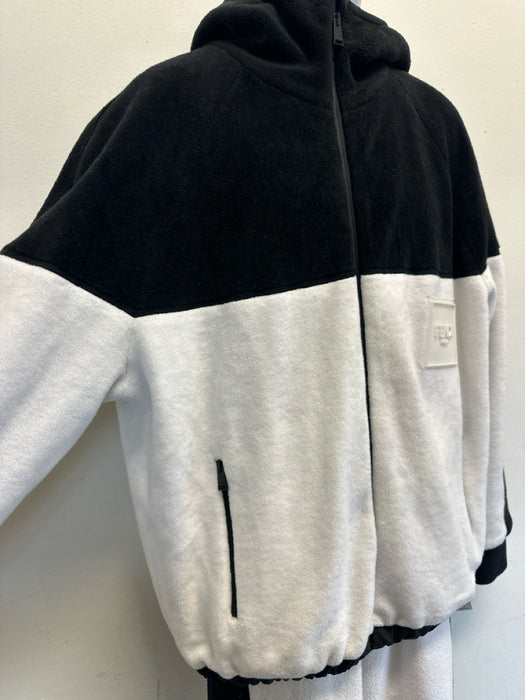 Fendi Size M Black & White Cotton Blend Zipper Men's Jacket