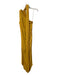 Halston Size 8 Mustard Yellow Rayon One Shoulder Tie Neck Sleeveless Dress Mustard Yellow / 8