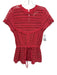 Carolina K Size XS Red Cotton & Viscose Short Sleeve Lace Overlay Top Red / XS