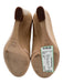 Tory Burch Shoe Size 8.5 Beige Patent Leather Round Toe Gold Logo Wedge Pumps Beige / 8.5