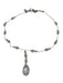 No Brand Clear & Silver Facet Cut Station Beads Silver Chain Detail Drop Jewelry Clear & Silver