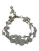 No Brand Clear & Silver Facet Cut Station Beads Silver Chain Detail Drop Jewelry Clear & Silver