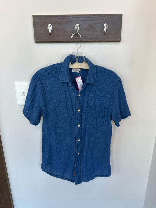 Faherty Size XS Navy Linen Collar Button Down Men's Shirt