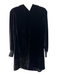 Alice + Olivia Size XS Black Viscose Blend Velvet Long Sleeve Hood Dress Black / XS