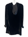 Alice + Olivia Size XS Black Viscose Blend Velvet Long Sleeve Hood Dress Black / XS
