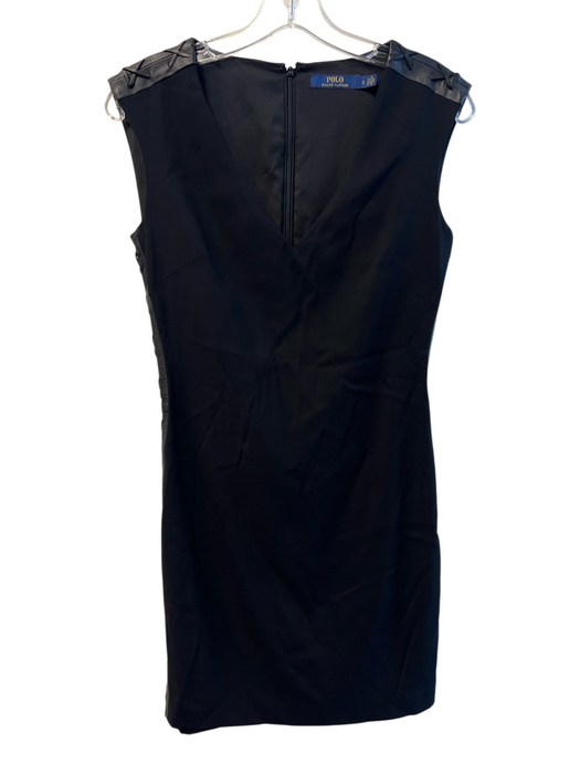 Polo Ralph Lauren Size 2 Black No Fabric Tag Sleeveless Stitching Detail Dress Black / 2