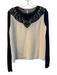 Diane Von Furstenberg Size 2 Pink & Black Silk Blend Long Sleeve Lace Detail Top Pink & Black / 2