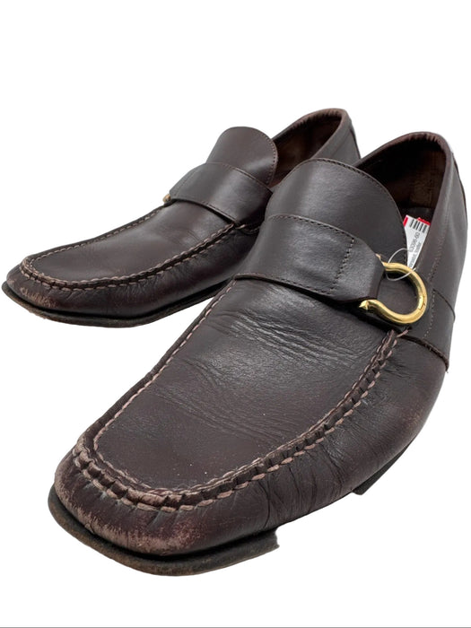 Ferragamo Shoe Size 8.5 AS IS Brown Leather Horsebit loafer Men's Shoes