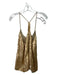 Tibi Size 6 Gold Silk Sequin Sleeveless Tank Top Gold / 6