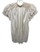 Ulla Johnson Size S / 6 Cream White Polyester Satin Short Ruffle Sleeve Top Cream White / S / 6