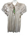 Ulla Johnson Size S / 6 Cream White Polyester Satin Short Ruffle Sleeve Top Cream White / S / 6