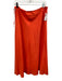 Beautiful People Size M Orange Silk Drawstring Waist Midi Seam Detail Skirt Orange / M