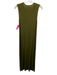 Beautiful People Size M Olive Green Tencel & Spandex Sleeveless Rib Knit Dress Olive Green / M