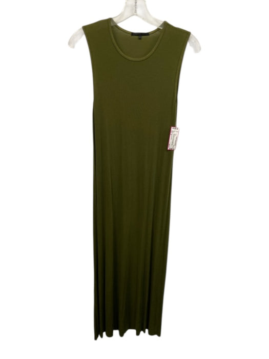 Beautiful People Size M Olive Green Tencel & Spandex Sleeveless Rib Knit Dress Olive Green / M