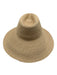 Janessa Leone Beige & Black Straw Wide Brim Sun Hat Beige & Black / M