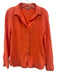 Lisa Todd Size S Orange Long Sleeve Button Up & Collar Stitching Top Orange / S