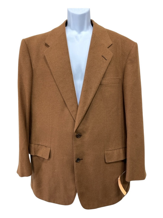 Miller Brothers Brown Wool Blend Solid Men's Blazer Brown / Est 44