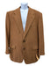 Miller Brothers Brown Wool Blend Solid Men's Blazer Brown / Est 44
