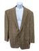 Oxxford Tan & Blue Wool Blend Plaid 2 Button Men's Blazer Tan & Blue / Est 44