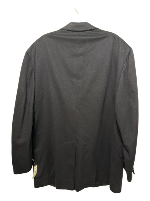 Samuelsohn Navy Wool Blend Solid 2 Button Men's Blazer Navy / 46L