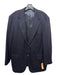 Samuelsohn Navy Wool Blend Solid 2 Button Men's Blazer Navy / 46L