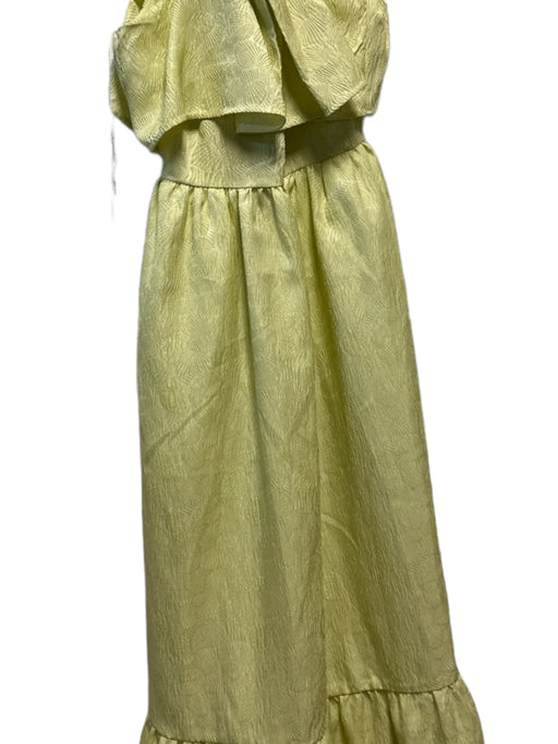 Self-Portrait Size 2 Light Green Polyester Blend jaquard Spaghetti Strap Dress Light Green / 2