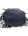 J&M Davidson Navy Leather Gold Grommet Fringe Braided Handle bucket bag Bag Navy / Small